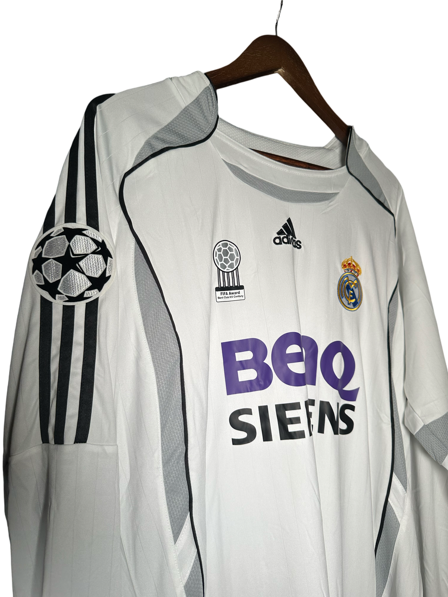 2007 Home Beckham #23 Retro Soccer Jersey White