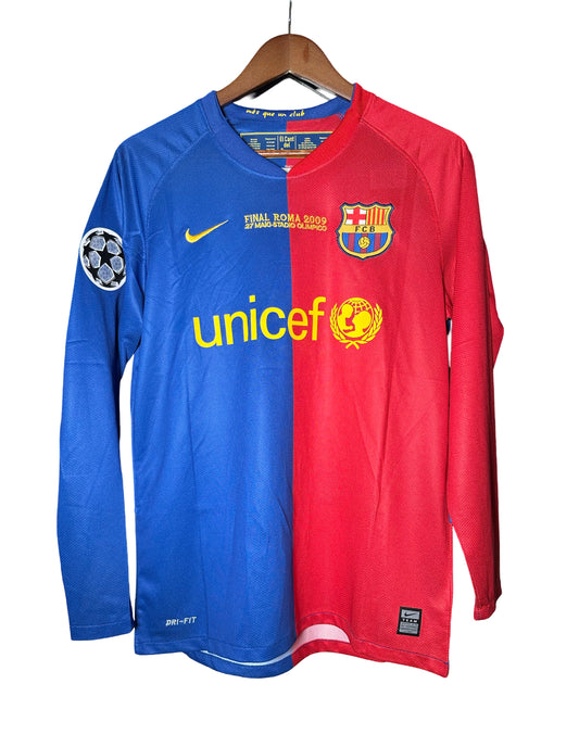 Barcelona 2008/2009 UCL Final Messi #10 Retro Soccer Futbol Jersey BLAUGRANA