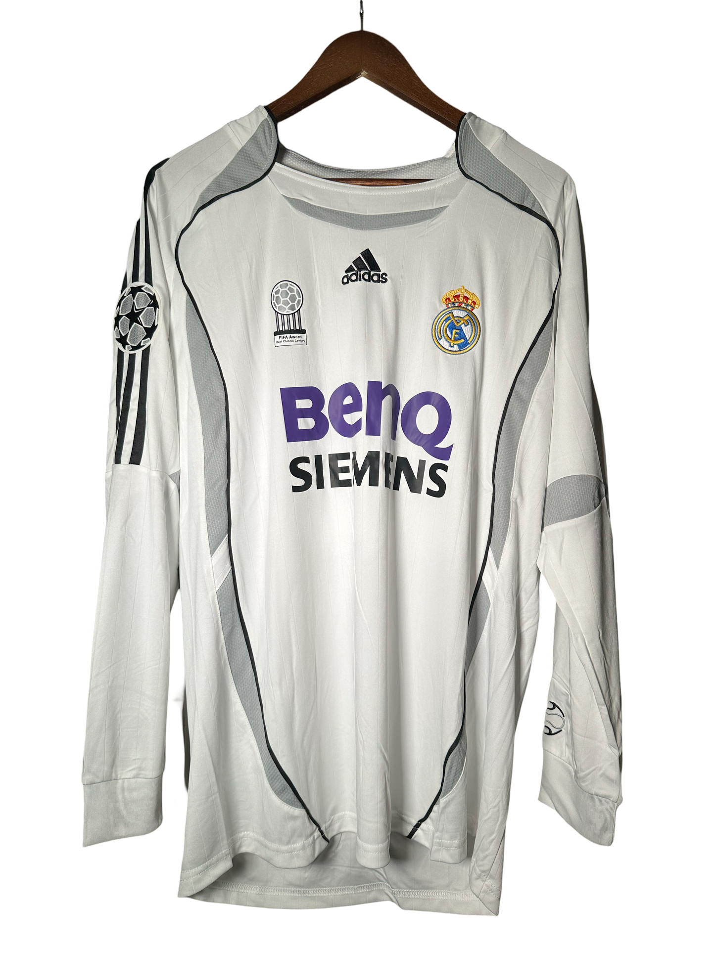 2007 Home Beckham #23 Retro Soccer Jersey White