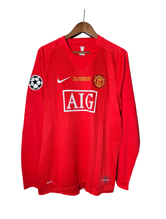 Manchester 2007/2008 Cristiano Ronaldo Retro Soccer Jersey Home UCL FINAL