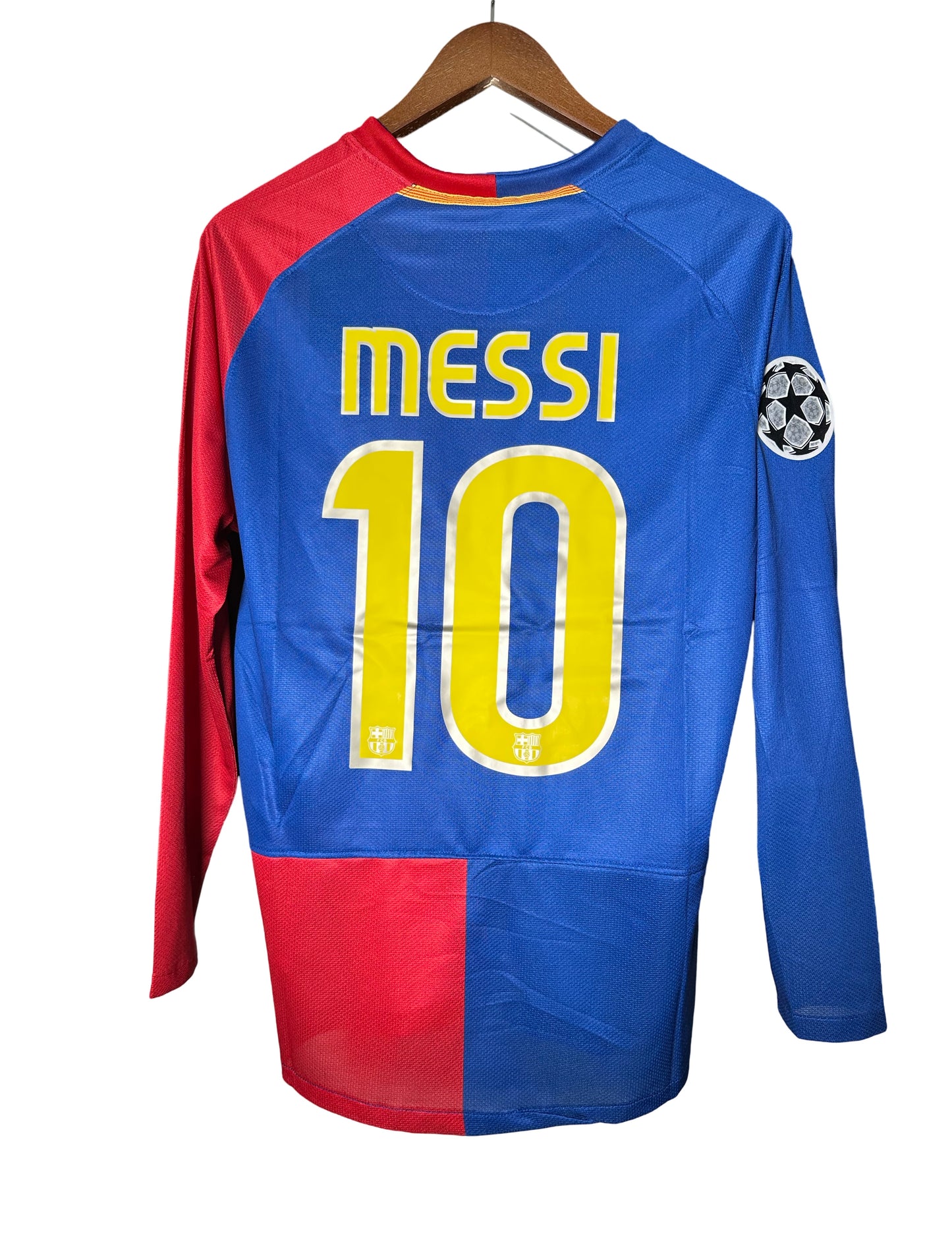 Barcelona 2008/2009 UCL Final Messi #10 Retro Soccer Futbol Jersey BLAUGRANA