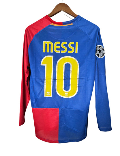 Barcelona 2008/2009 UCL Final Messi #10 Retro Soccer Futbol Jersey BLAUGRANA